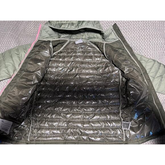 Columbia Youth Girls Powder Lite Hooded Jacket, Olive, M 10/12 - Picture 7 of 7